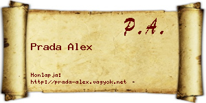 Prada Alex névjegykártya